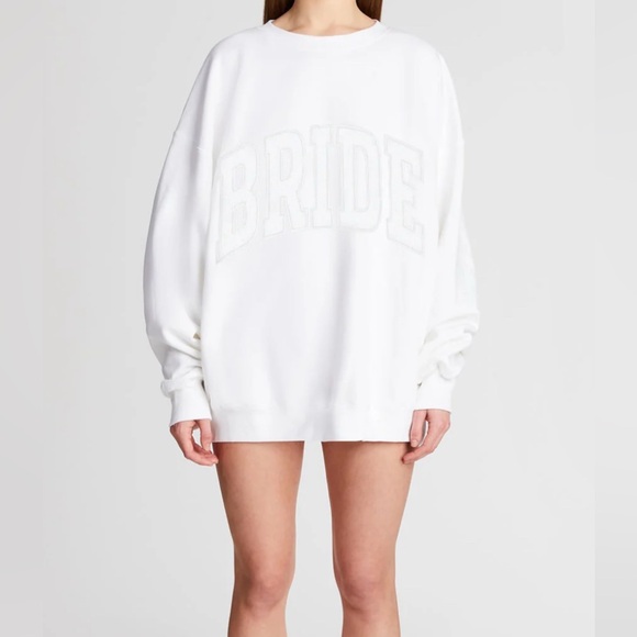 The Bar Sweaters - The Bar white BRIDE sweatshirt oversized